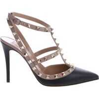 Pantofi cu toc Rockstud Valentino Pumps In Black And Pink Femei