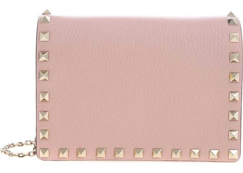 Valentino Garavani Mini Rockstud Pouch In Pink Pink