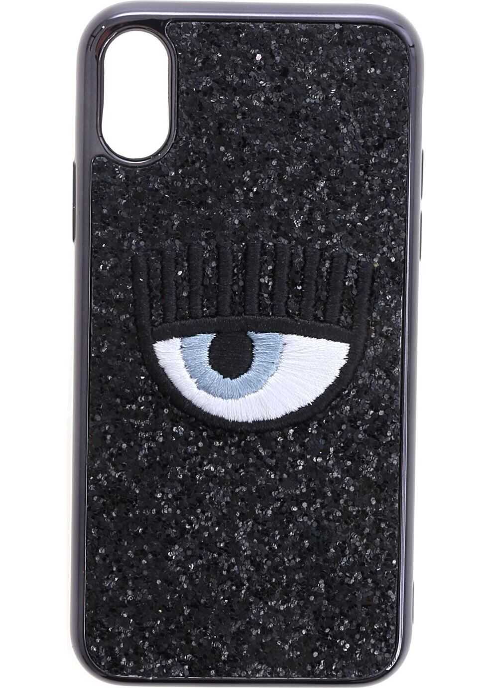 Chiara Ferragni Eye Cover For I-Phone X In Black Glitter Black