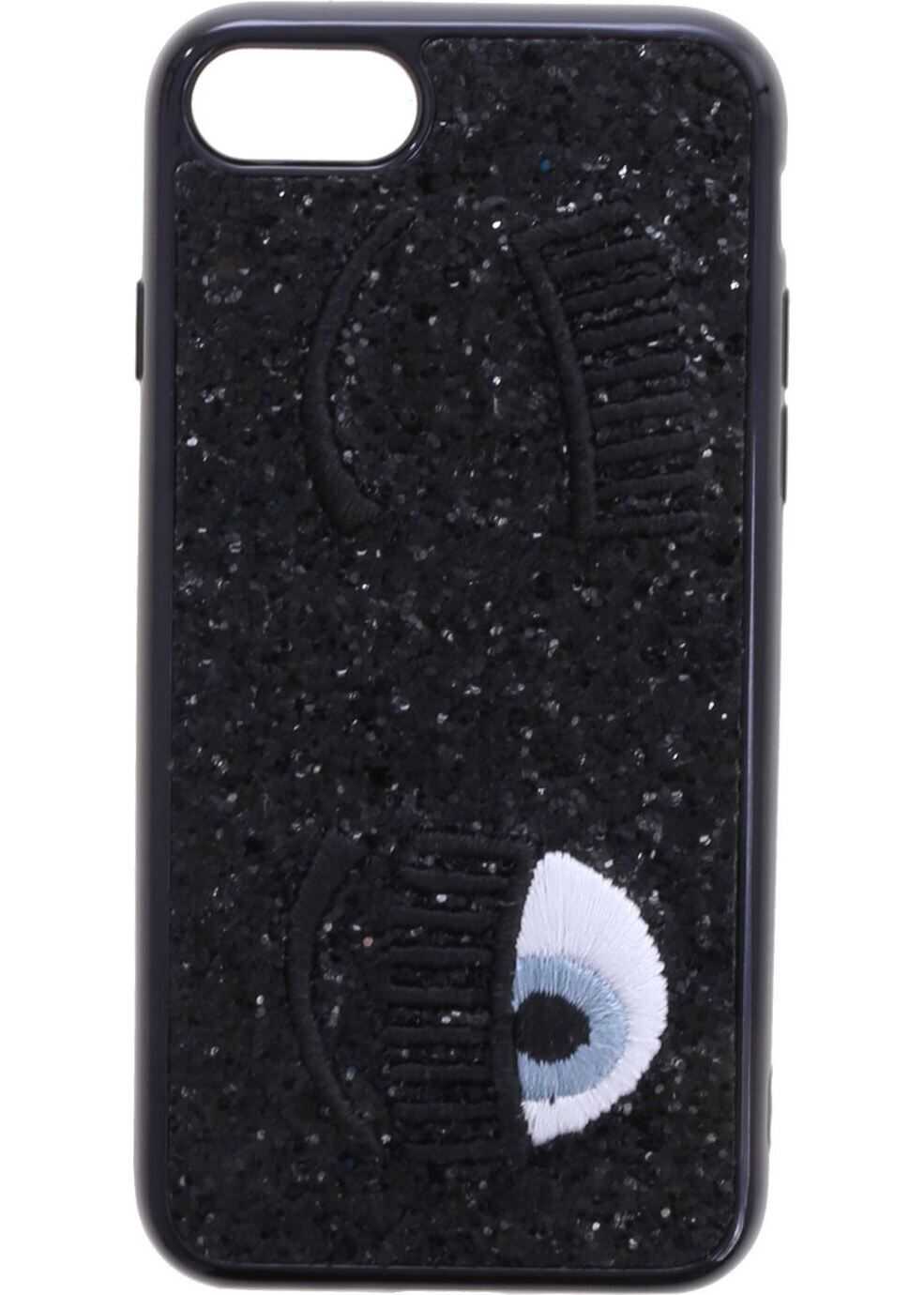 Chiara Ferragni Black Glittered Flirting Cover For I-Phone 7 And 8 Black