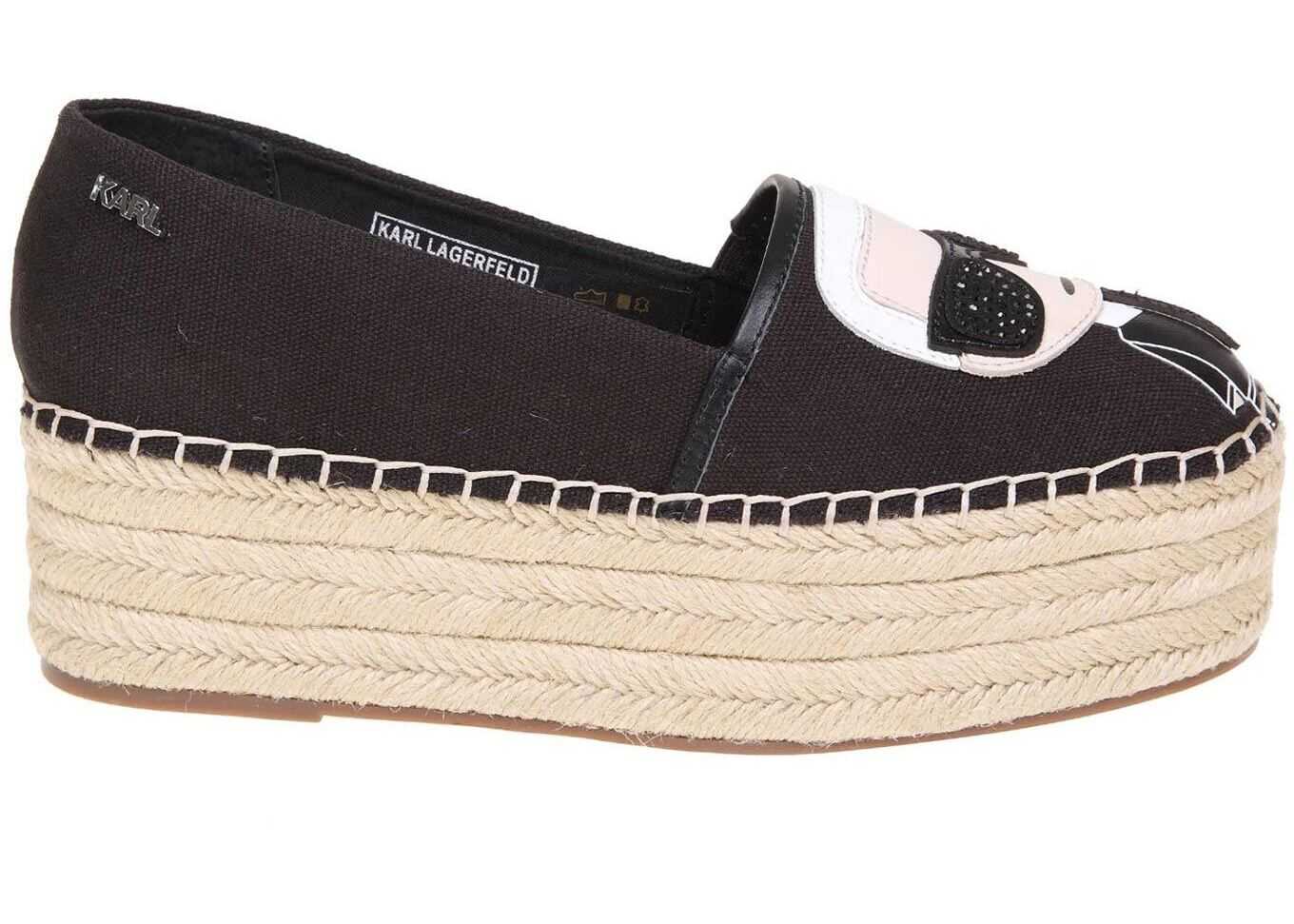 Black Kamini Espadrillas With Logo