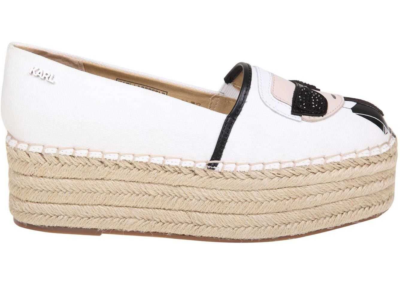 White Kamini Espadrillas With Logo