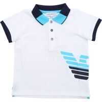 Tricouri Polo White Polo With Blue And Light Blue Details Baieti