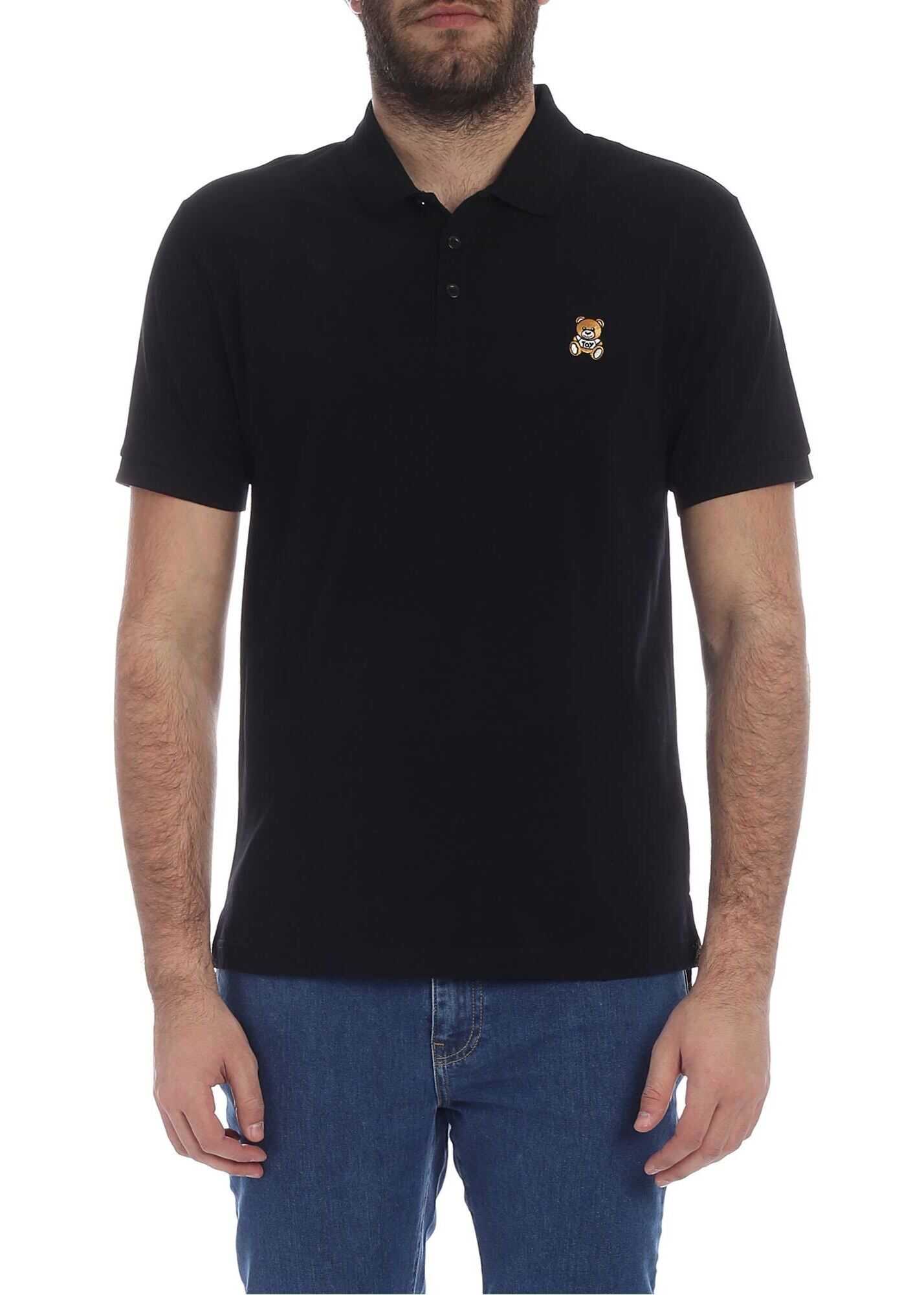 Moschino Moschino Teddy Bear Polo In Black Black