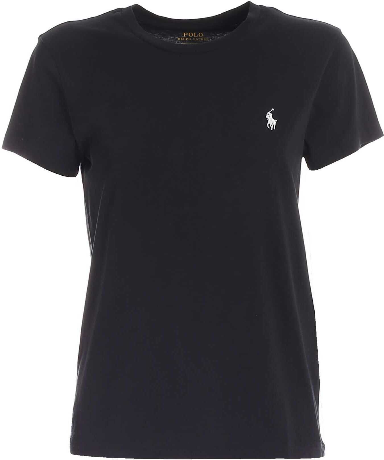 Ralph Lauren Black Cotton T-Shirt Black