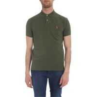 Tricouri Polo Polo Ralph Lauren Slim Fit Polo In Olive Green Barbati