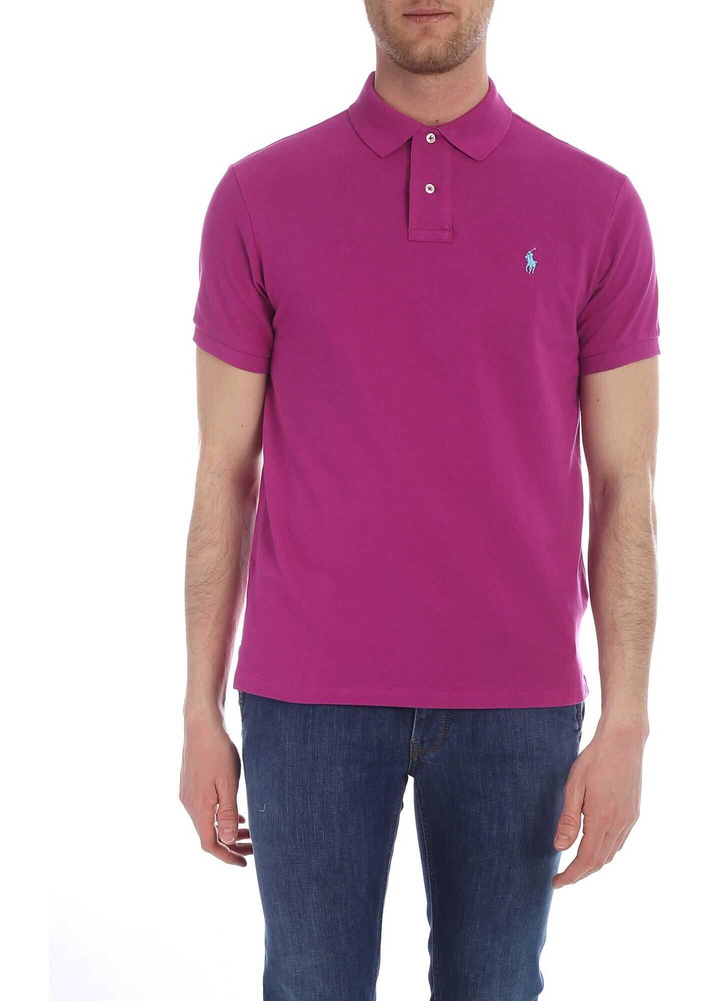 Ralph Lauren Red Slim Fit Polo Ralph Lauren Polo Shirt Purple