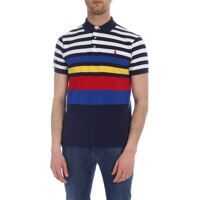 Tricouri Polo Blue And White Knitted Polo Barbati