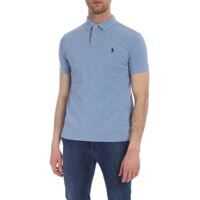 Tricouri Polo Slim Fit Polo In Melange Light Blue Barbati
