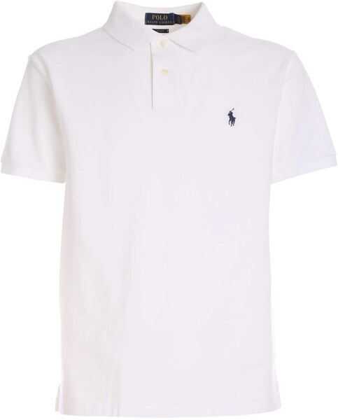 Tricouri Polo Ralph Lauren White Polo With Slim Fit Polo Ralph Lauren White Boutique Mall Romania