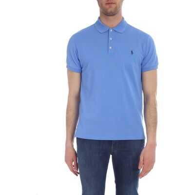 Tricouri Polo Ralph Lauren Slim Fit Polo In Melange Light Blue Light Blue Boutique Mall Romania