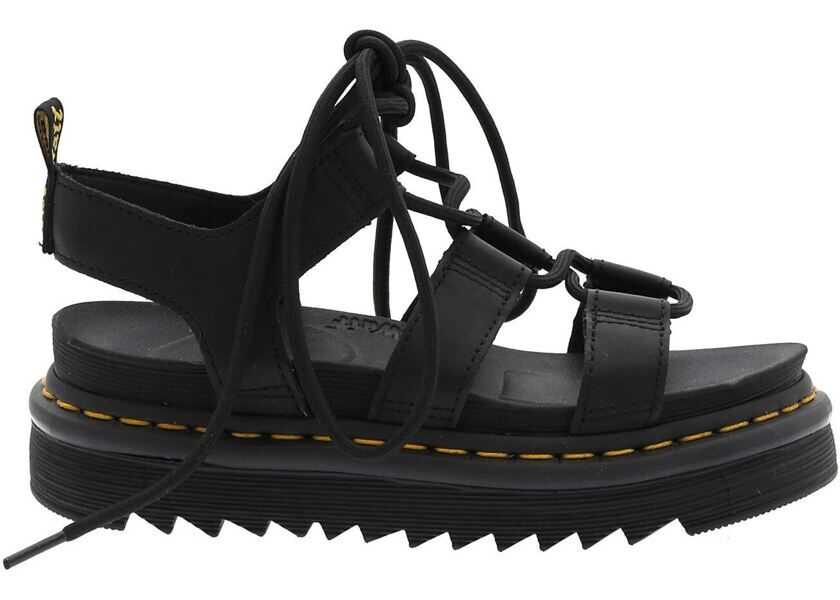 Sandale Dr Martens Black Leather Nartilla Hydro Sandals Black