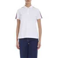 Tricouri Polo Piqué Polo In White Stretch Cotton Femei