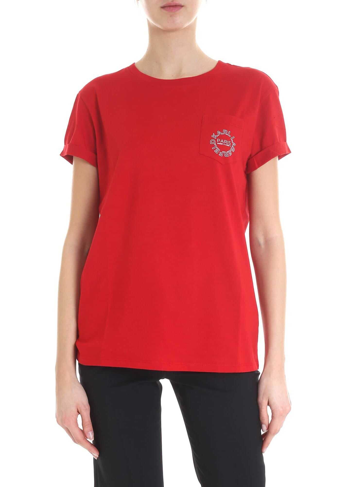 Red K / City T-Shirt By Karl Lagerfeld