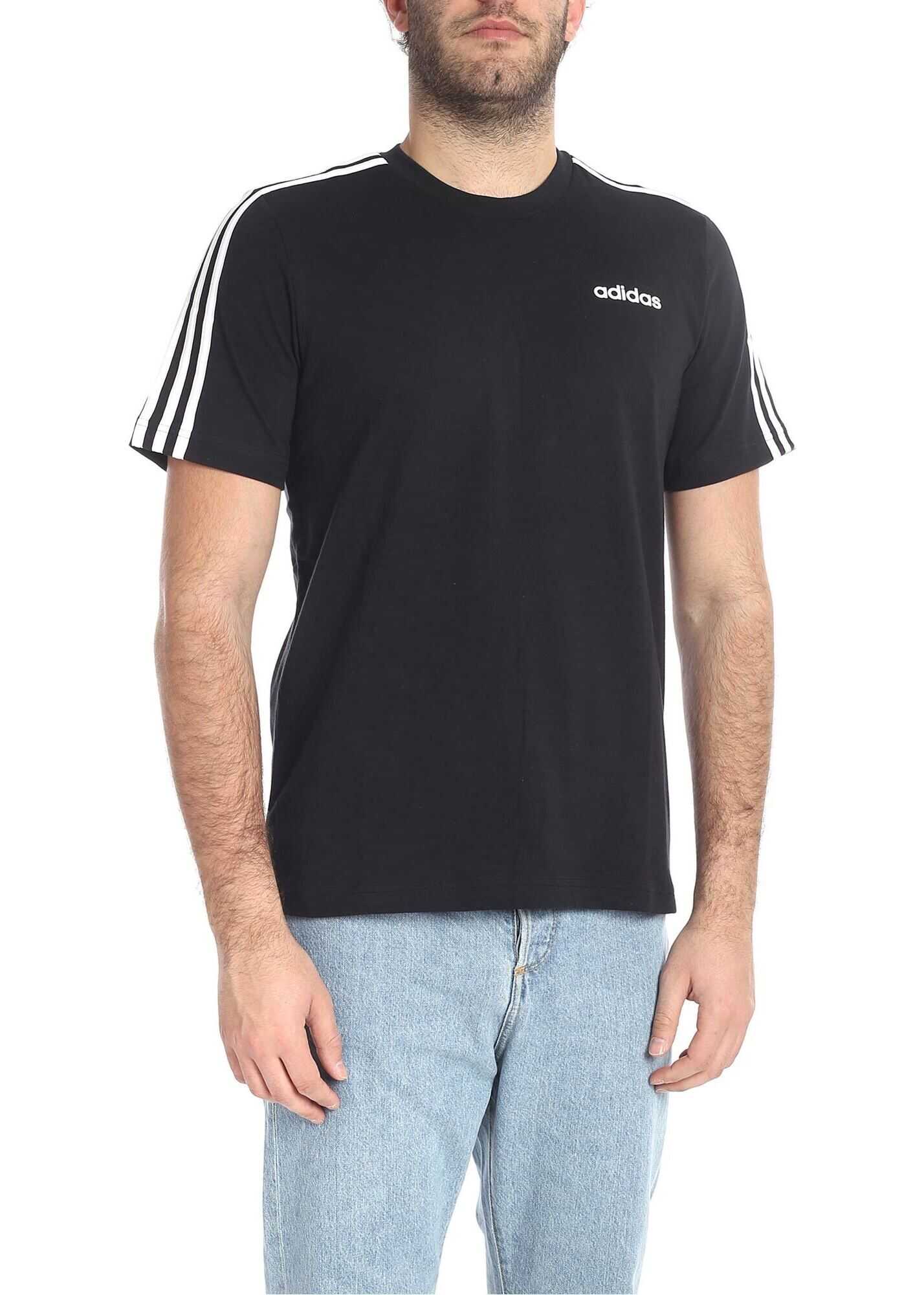 adidas Essentials 3-Stripes Black T-Shirt Black