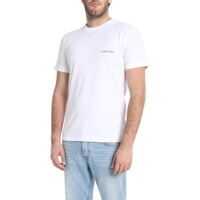 Tricouri Calvin Klein White T-Shirt With Black Logo