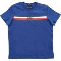 Tricouri Blue T-Shirt With Logo Print Baieti