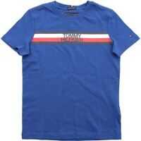 Tricouri Blue T-Shirt With Logo Print Baieti