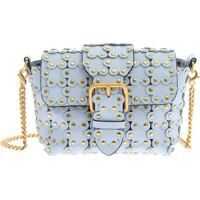 Genti tip postas Flower Puzzle Bag In Light Blue Femei