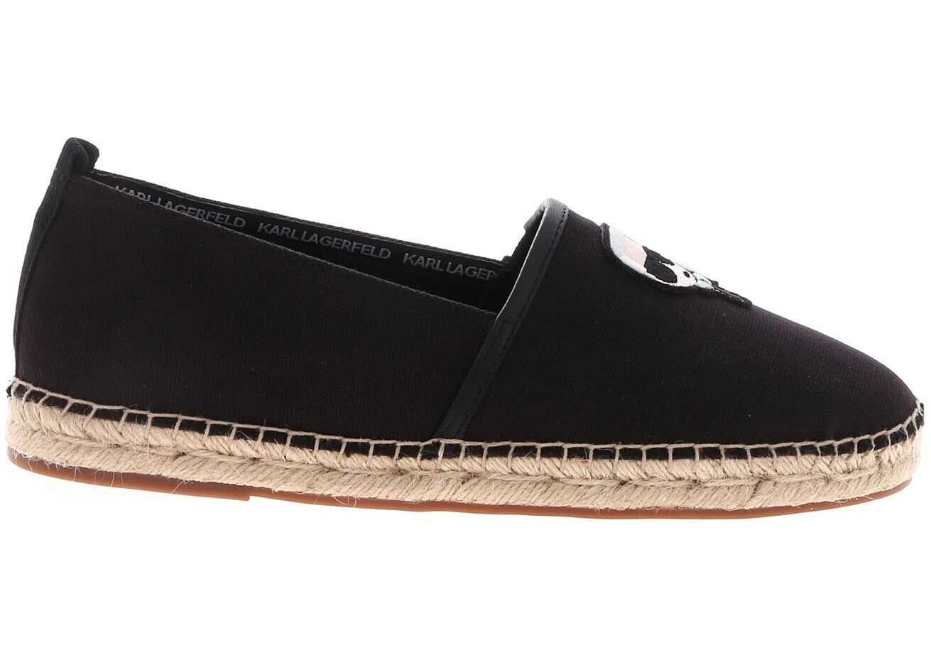 Karl Lagerfeld Kamino Espadrilles In Black Black