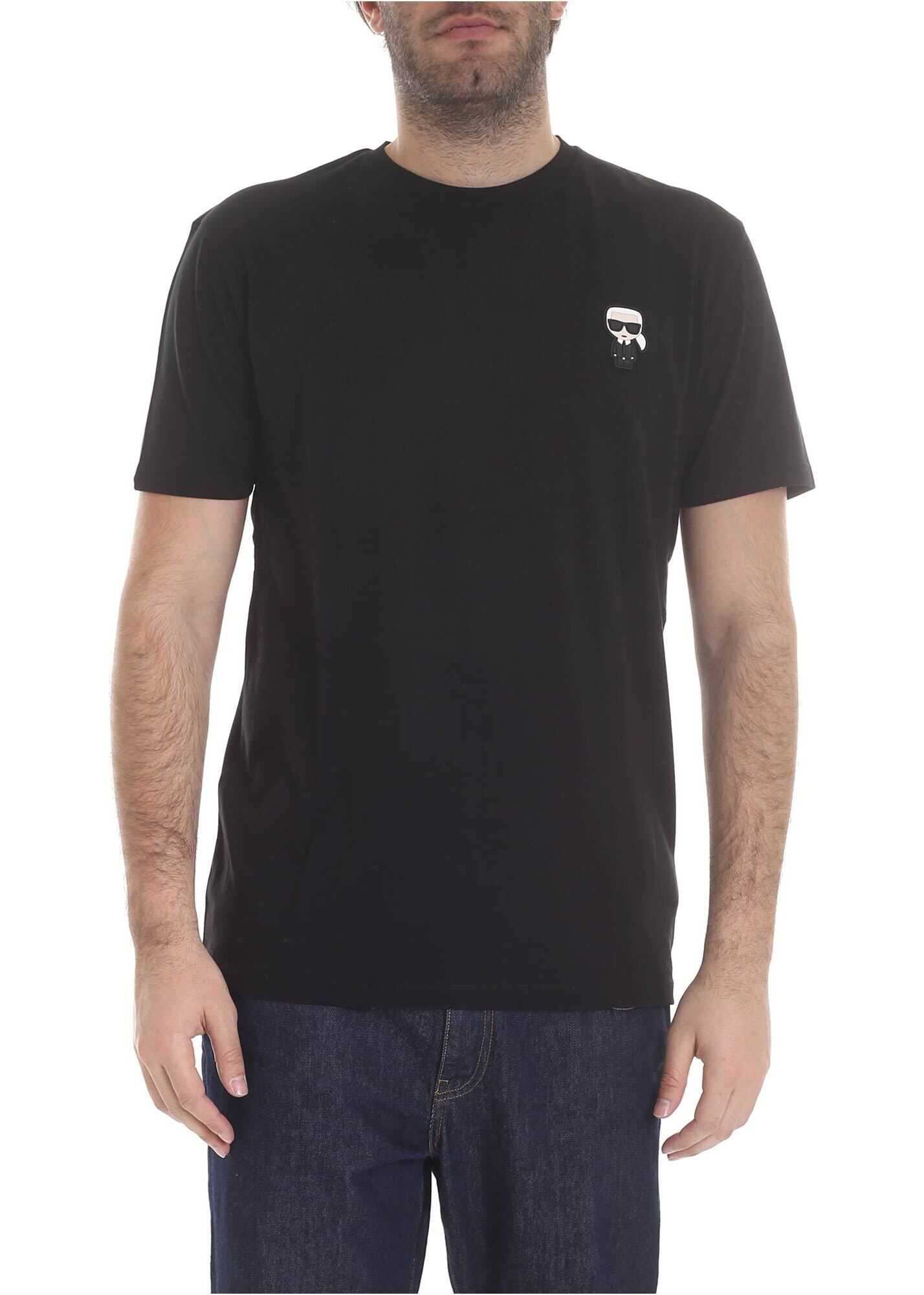 Karl Lagerfeld K Ikonik Crewneck Black T-Shirt Black