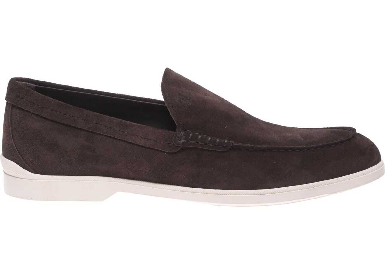 TOD'S Loafers In Dark Brown Suede Brown