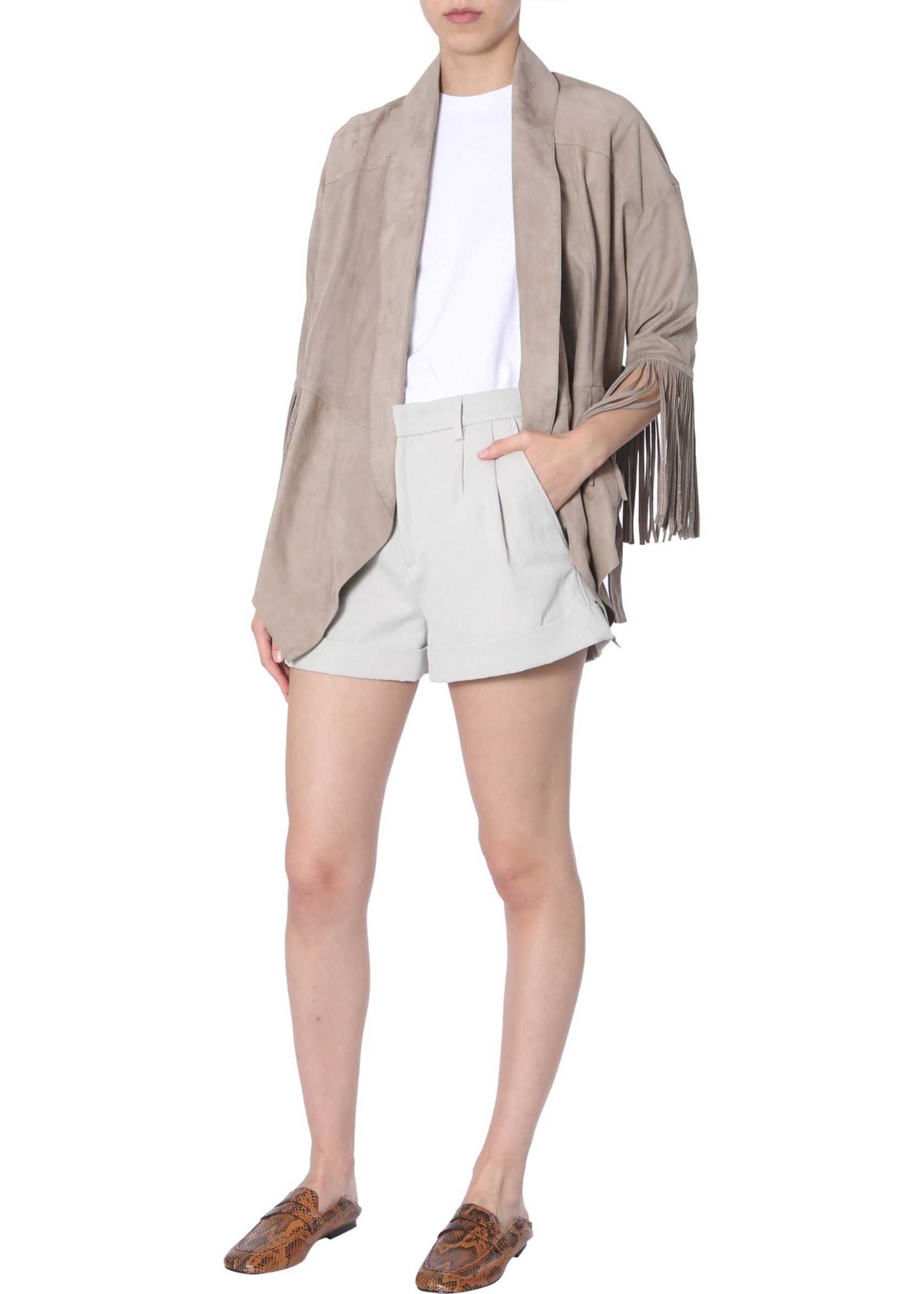 Brunello Cucinelli Fringed Jacket BEIGE