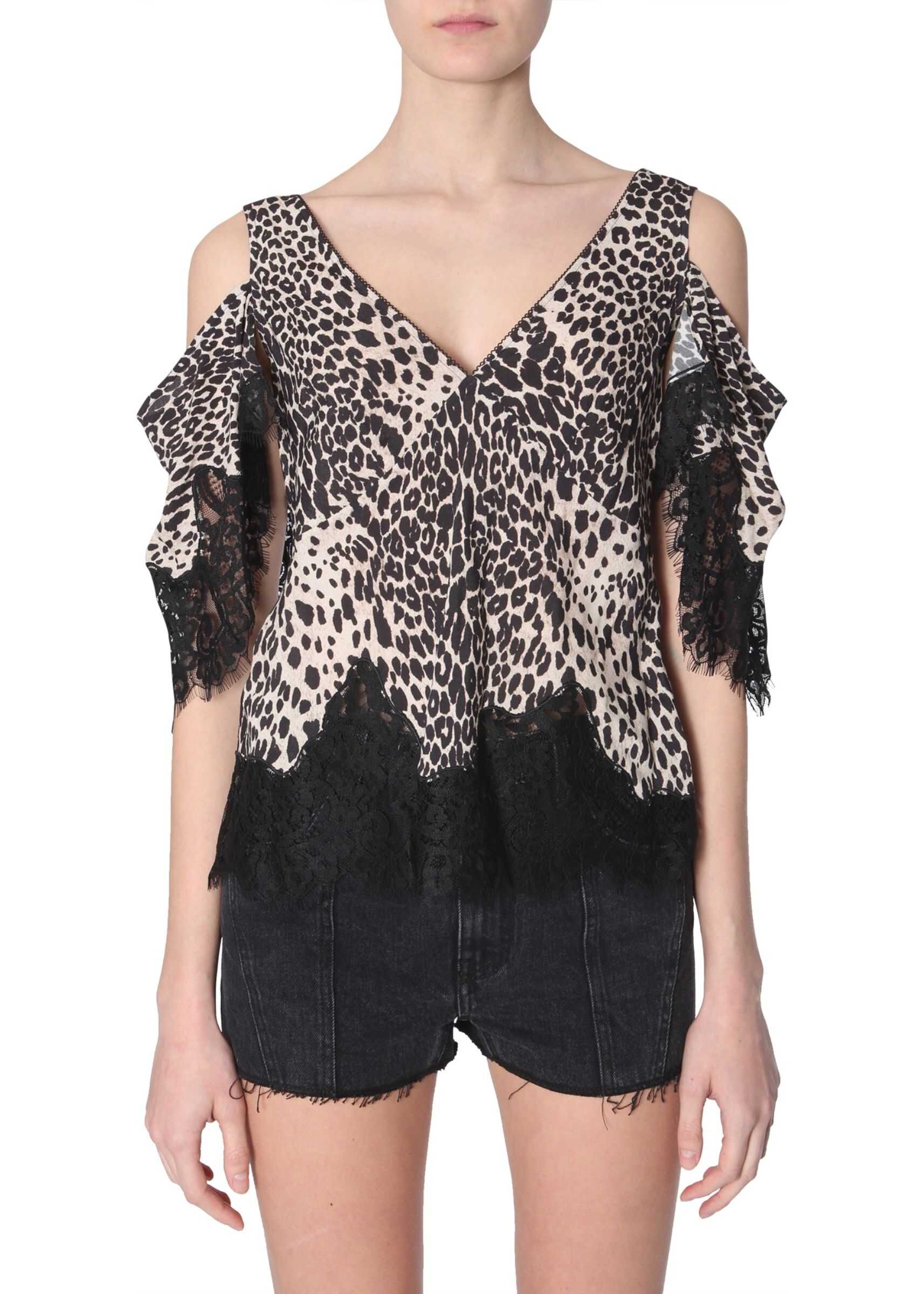 MCQ Alexander McQueen Leopard-Print Top BLACK