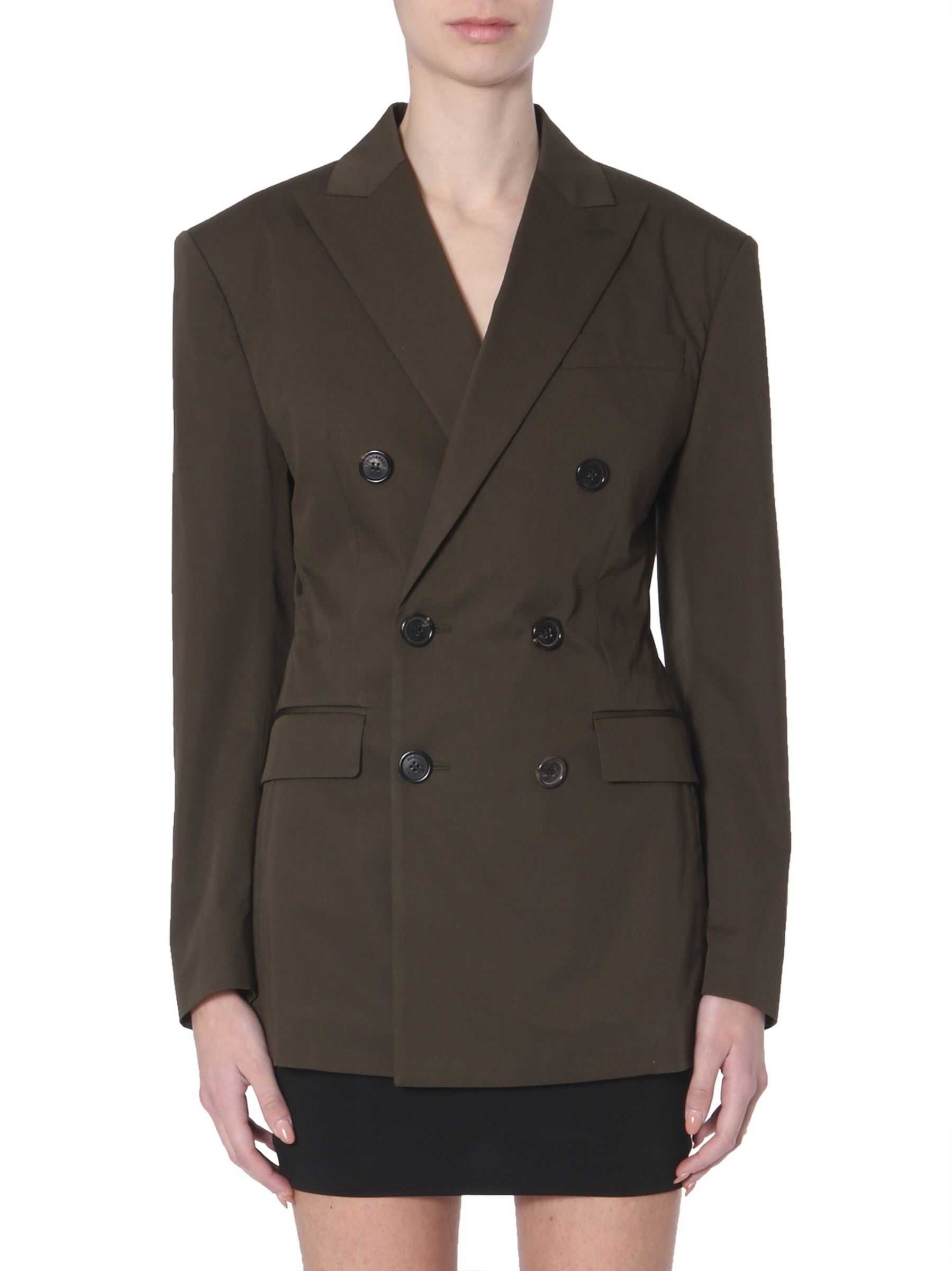 DSQUARED2 Double-Breasted Jacket MILITARY GREEN
