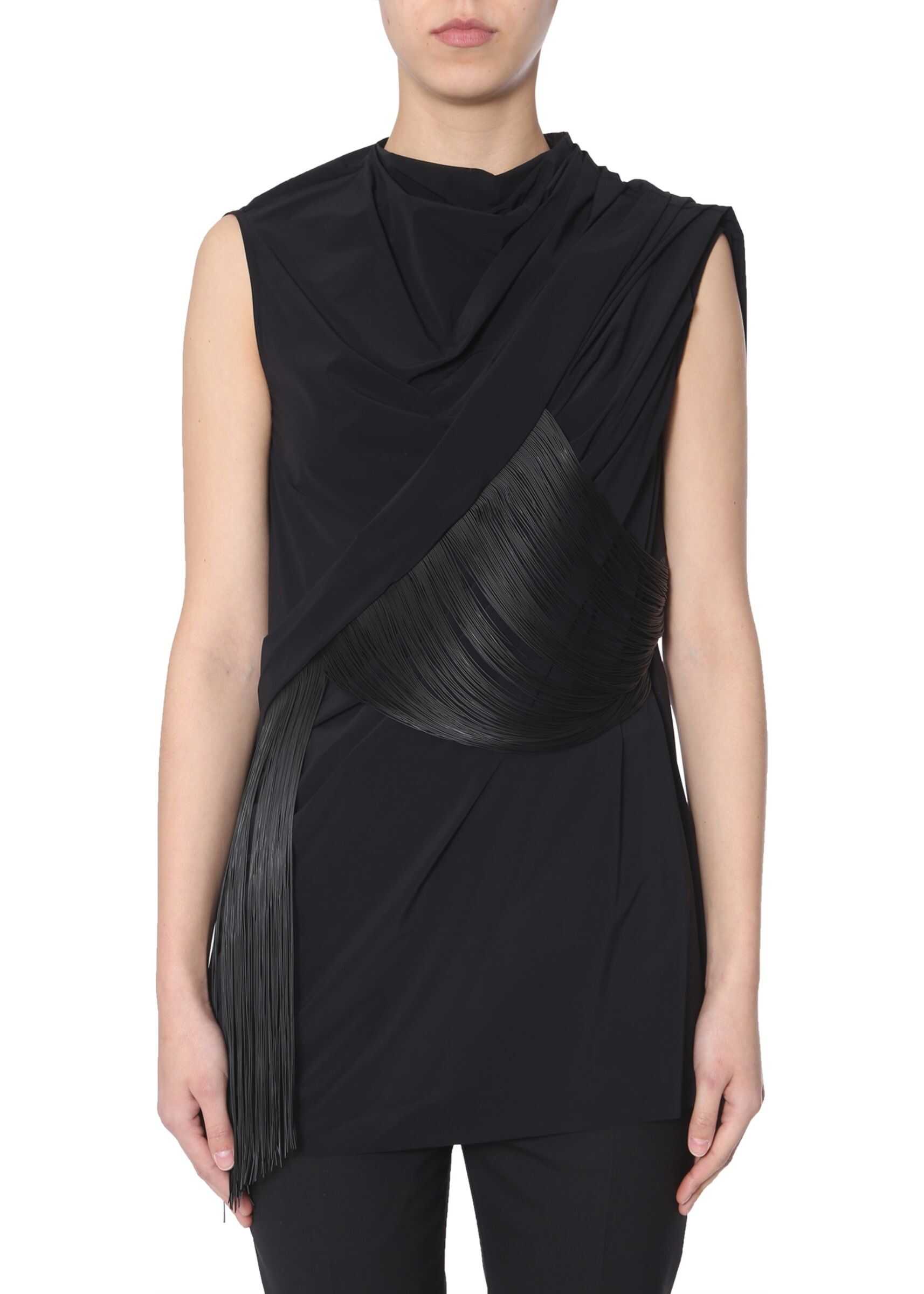 Rick Owens Fringed Tunic BLACK