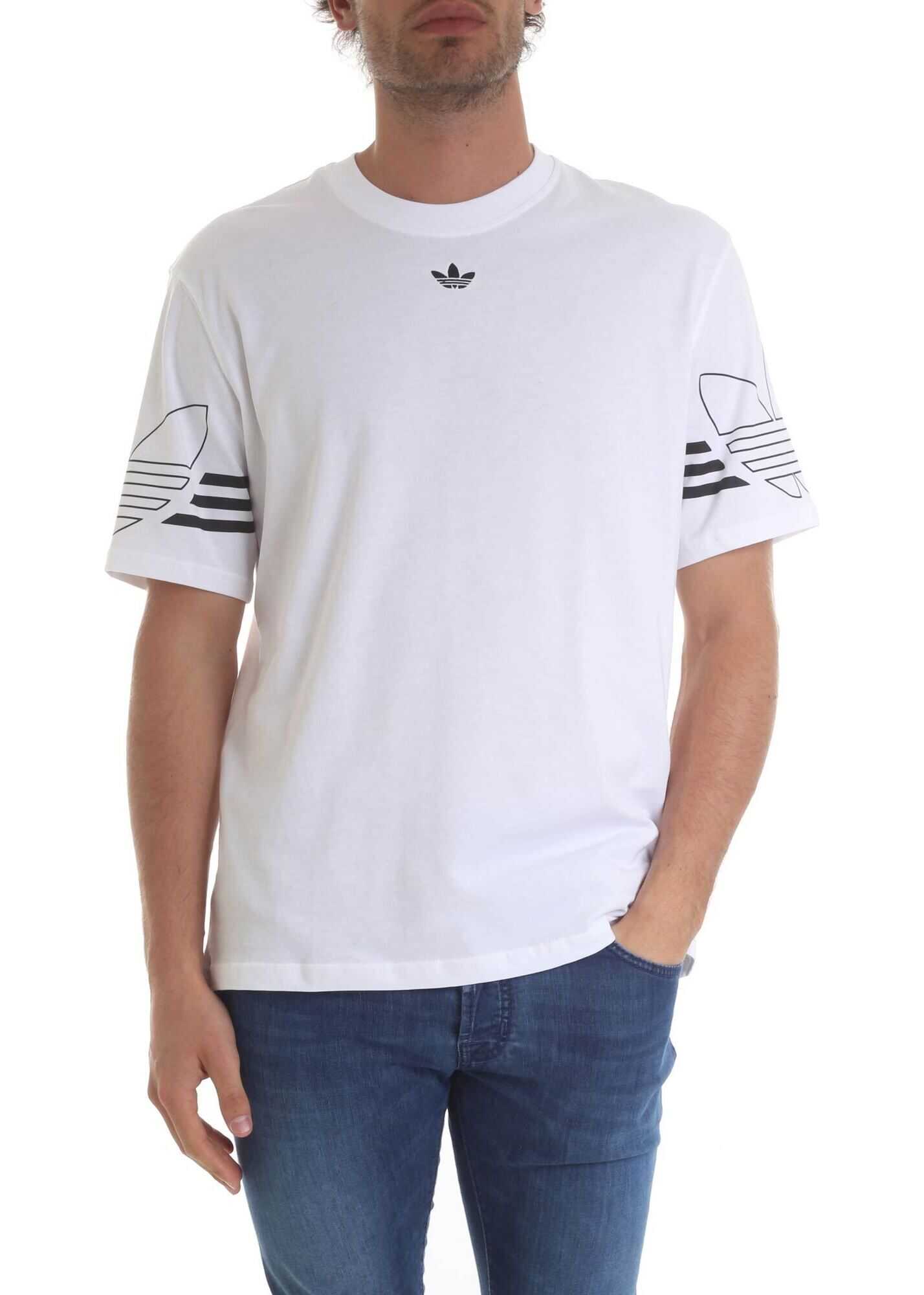 Adidas Originals Outline T-Shirt In White