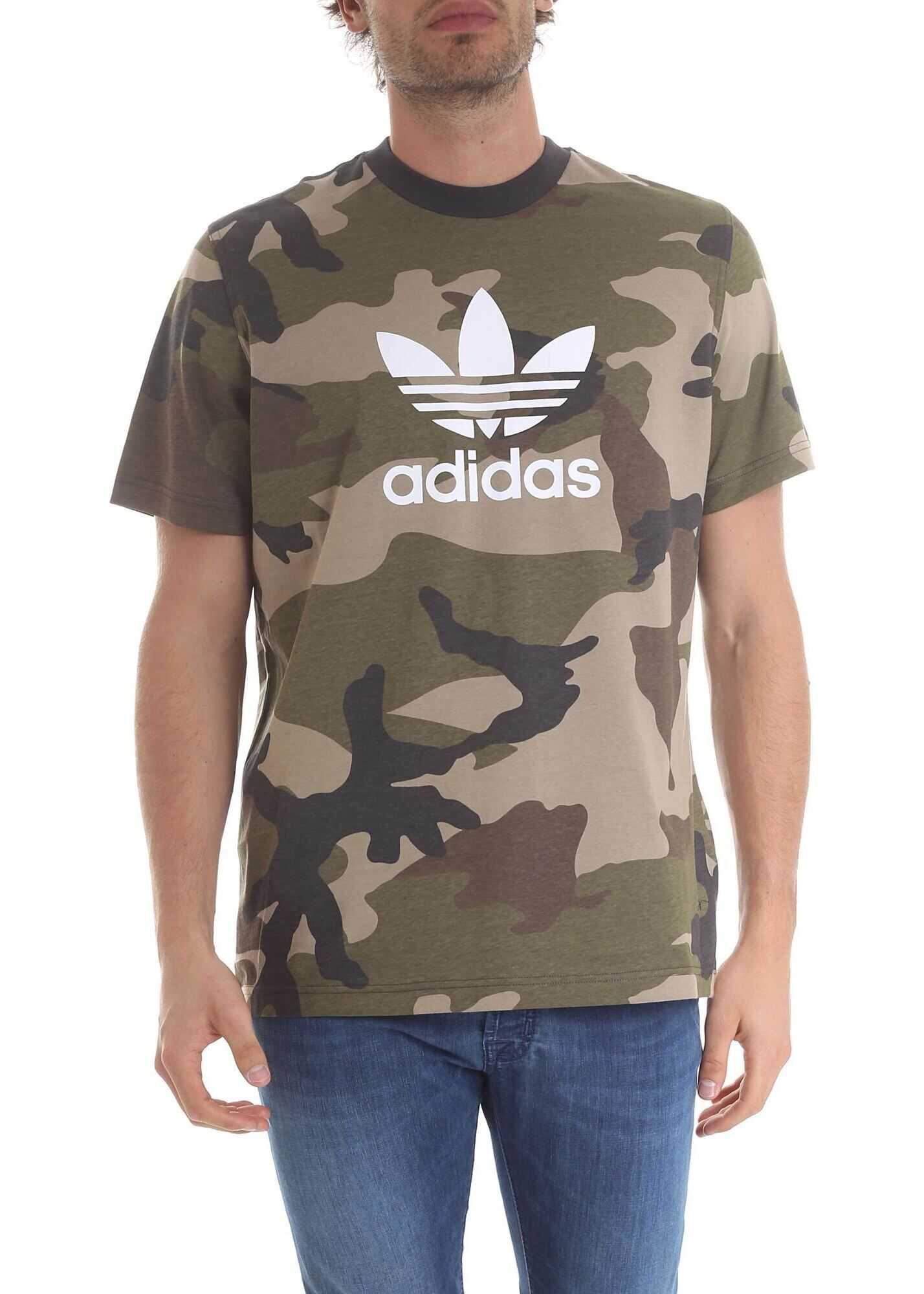 Adidas Originals Camo T-Shirt In Green