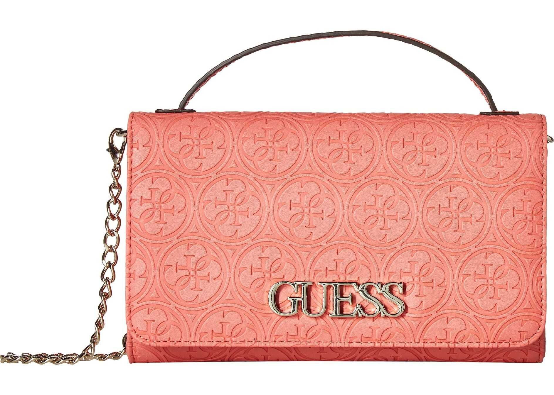 GUESS Kamryn Wallet on a String Coral