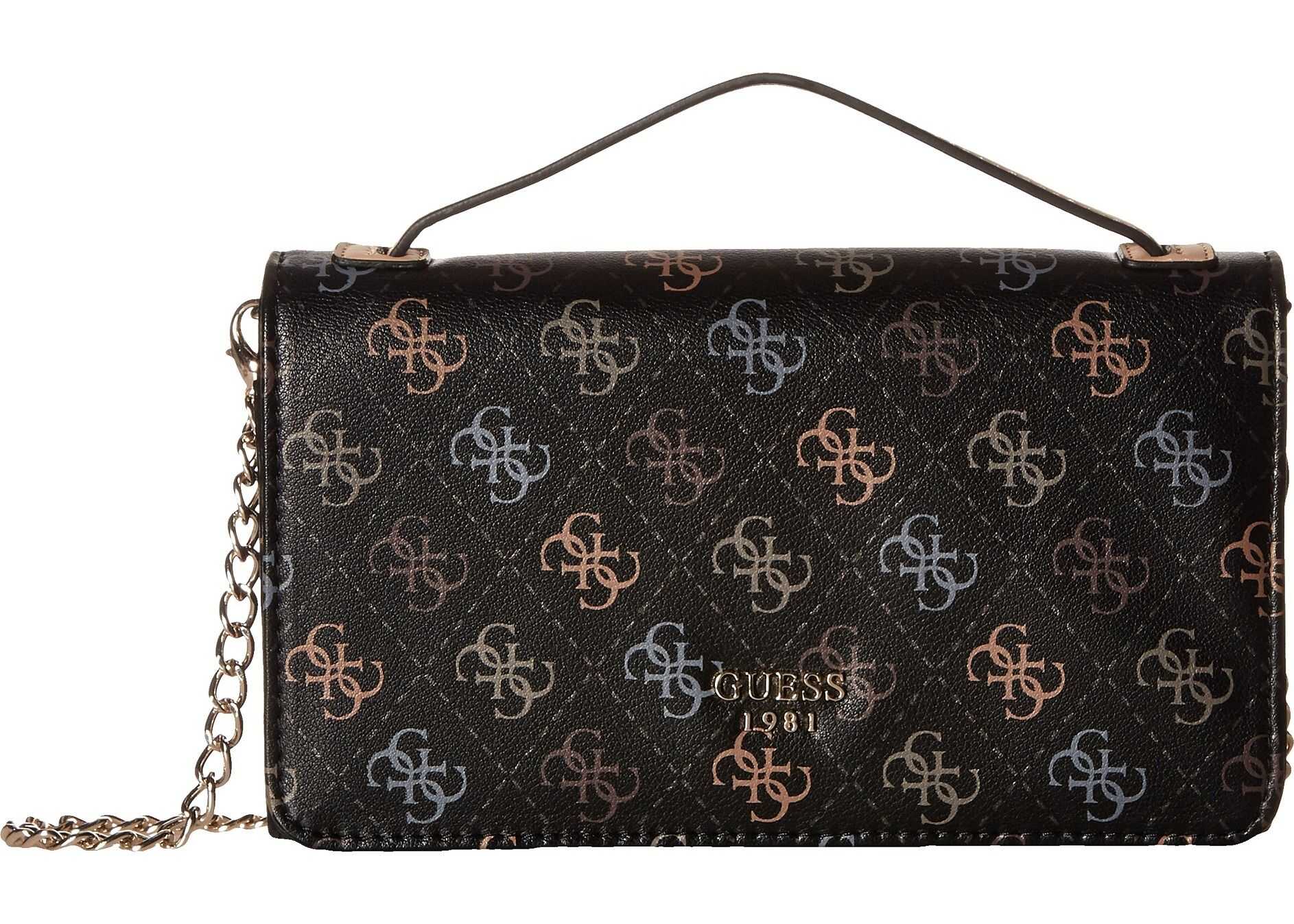 GUESS Kamryn Wallet on a String Black 2