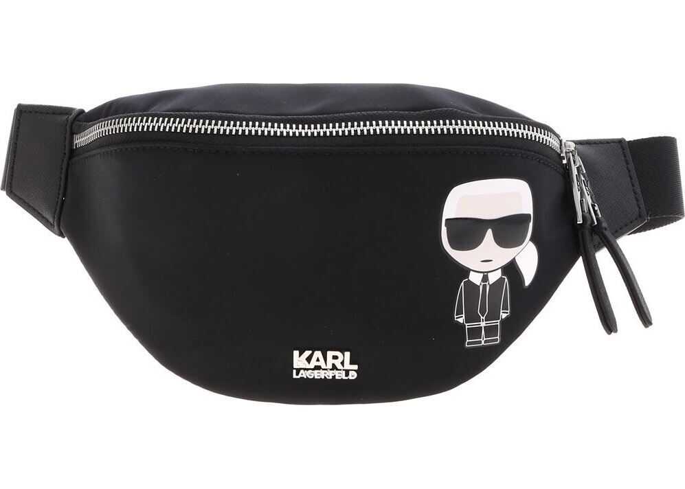 Karl Lagerfeld K/Ikonik Waistbag In Black Black