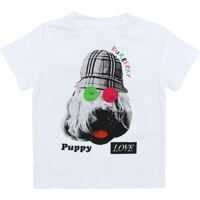 Tricouri White Dog-Tee Crew Neck T-Shirt Baieti