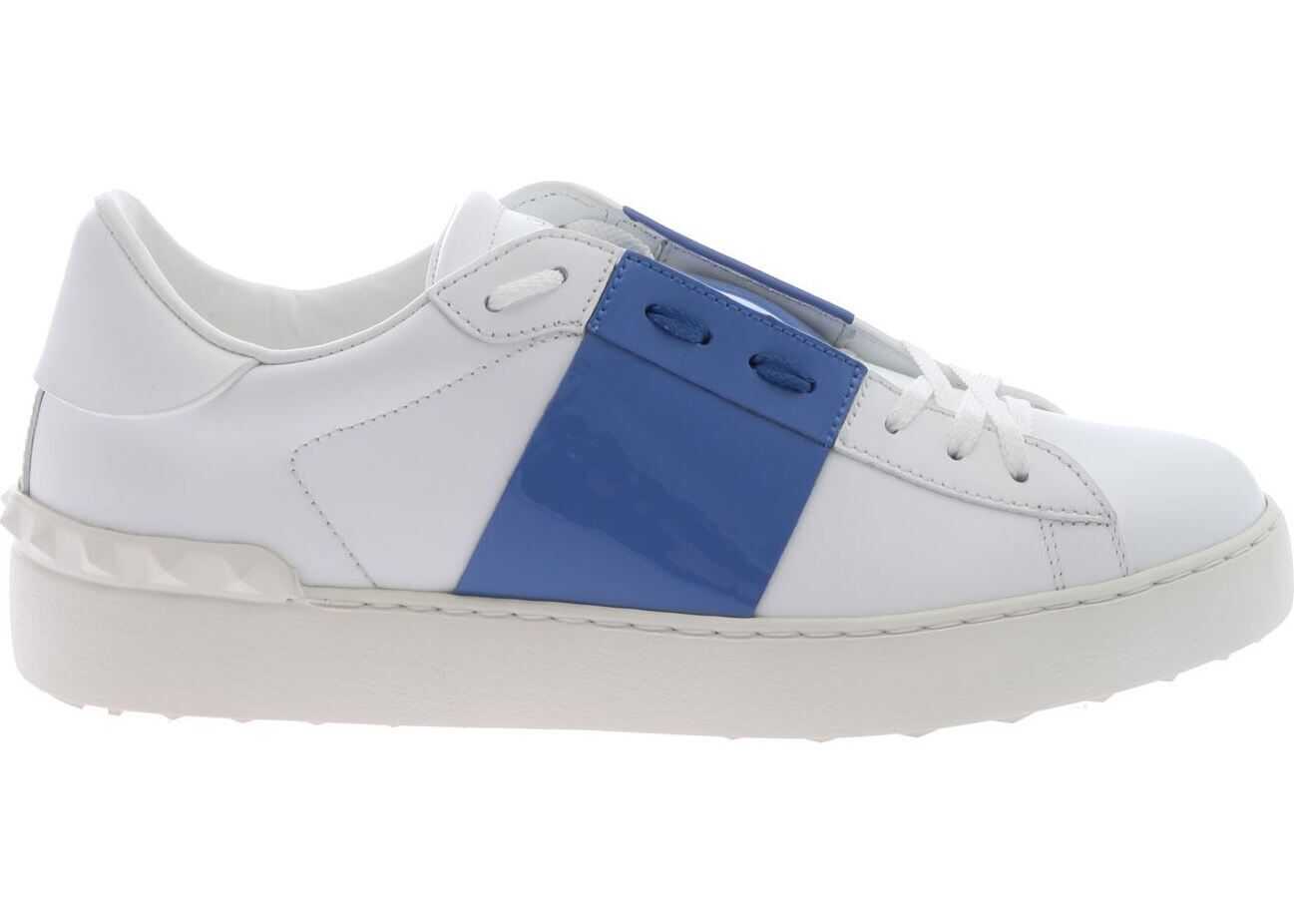 Valentino Garavani Open Sneakers In White And Light Blue White