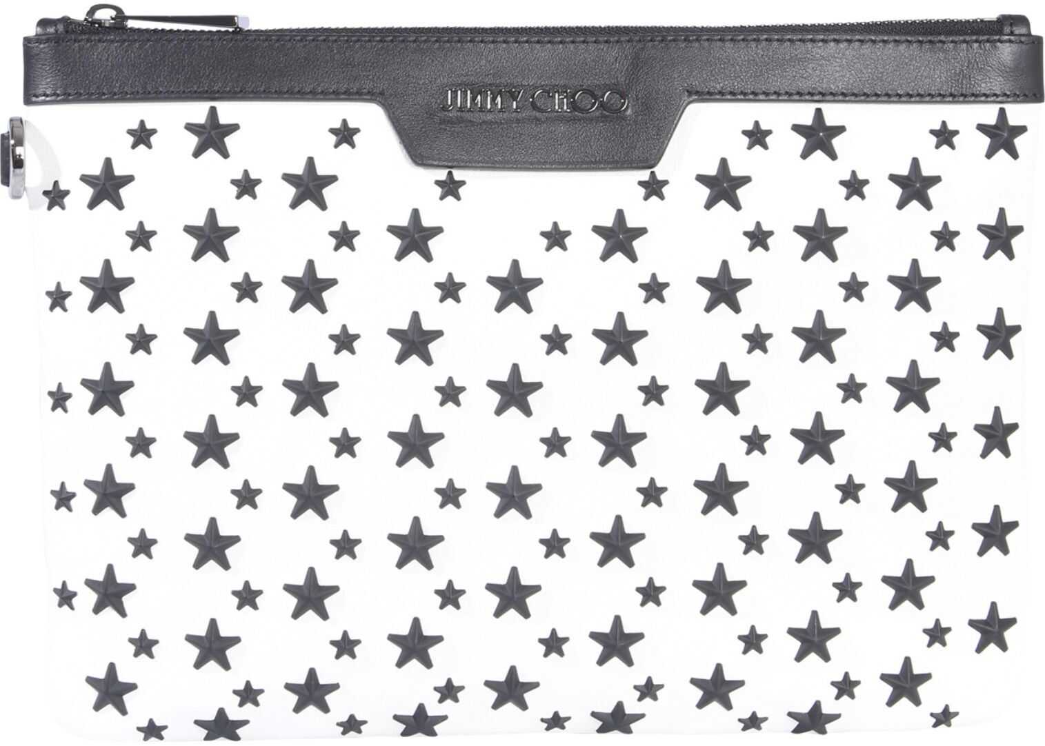 Jimmy Choo Small Derek Pouch WHITE