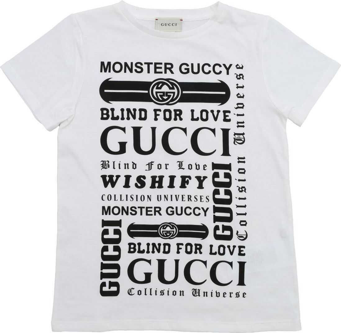 Gucci T-Shirt In White With Logo Prints White
