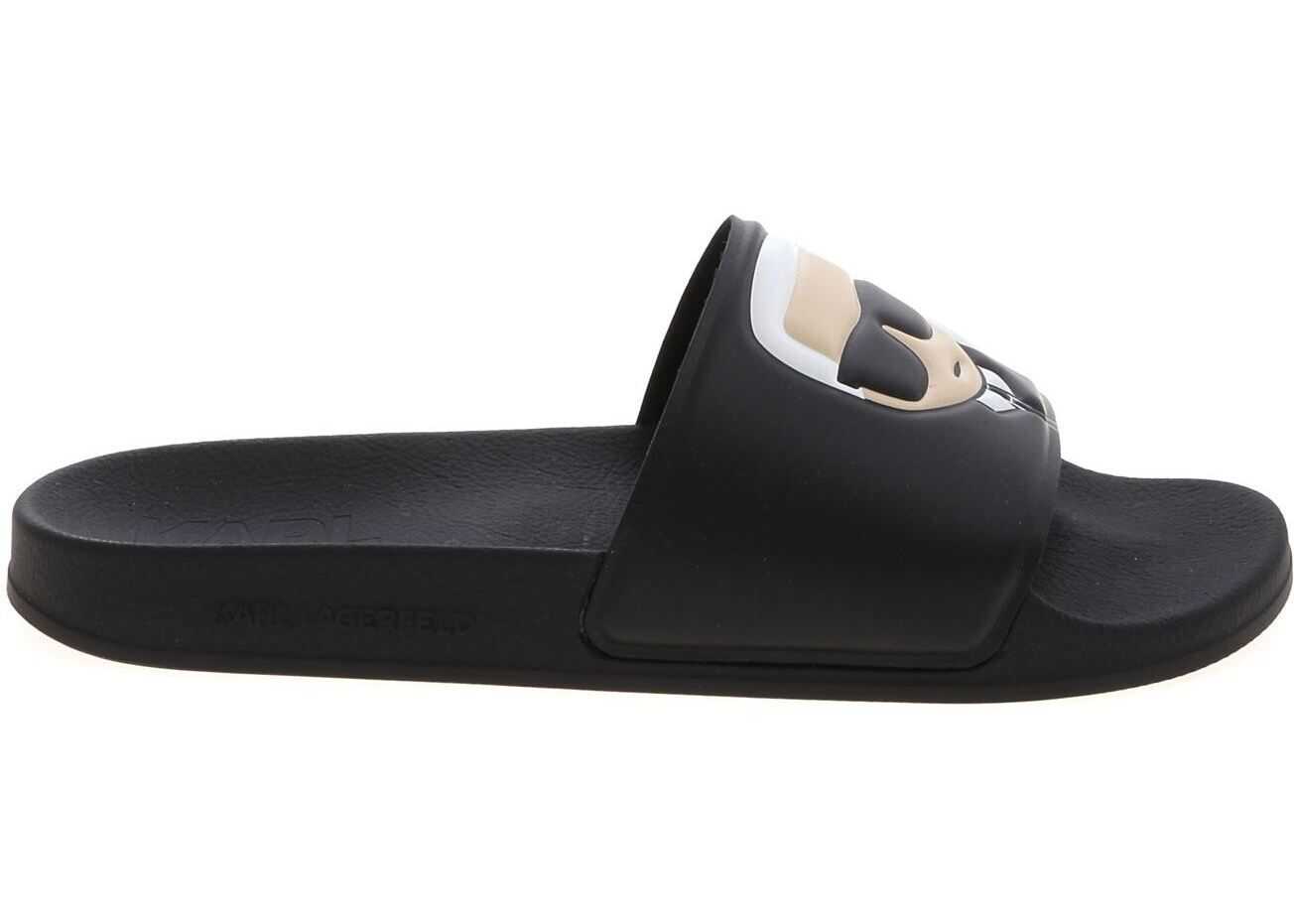 Karl Lagerfeld Kondo Karl Ikonic Slippers In Black KL70005 V00 Black