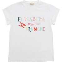 Tricouri T-Shirt In Cream Color With Multicolor Logo Fete