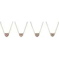 Coliere Betsey Johnson Conversation Heart 4 Pendant Set Necklace