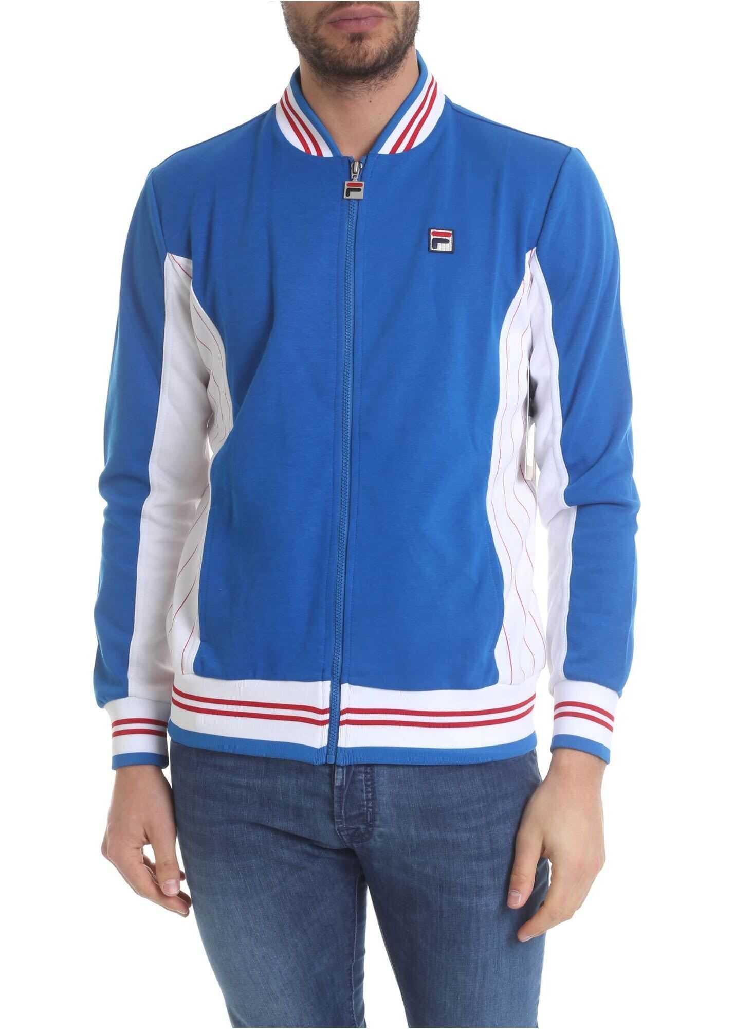 Bluza Fila Cyan Settanta Baseball Sweatshirt Turquoise