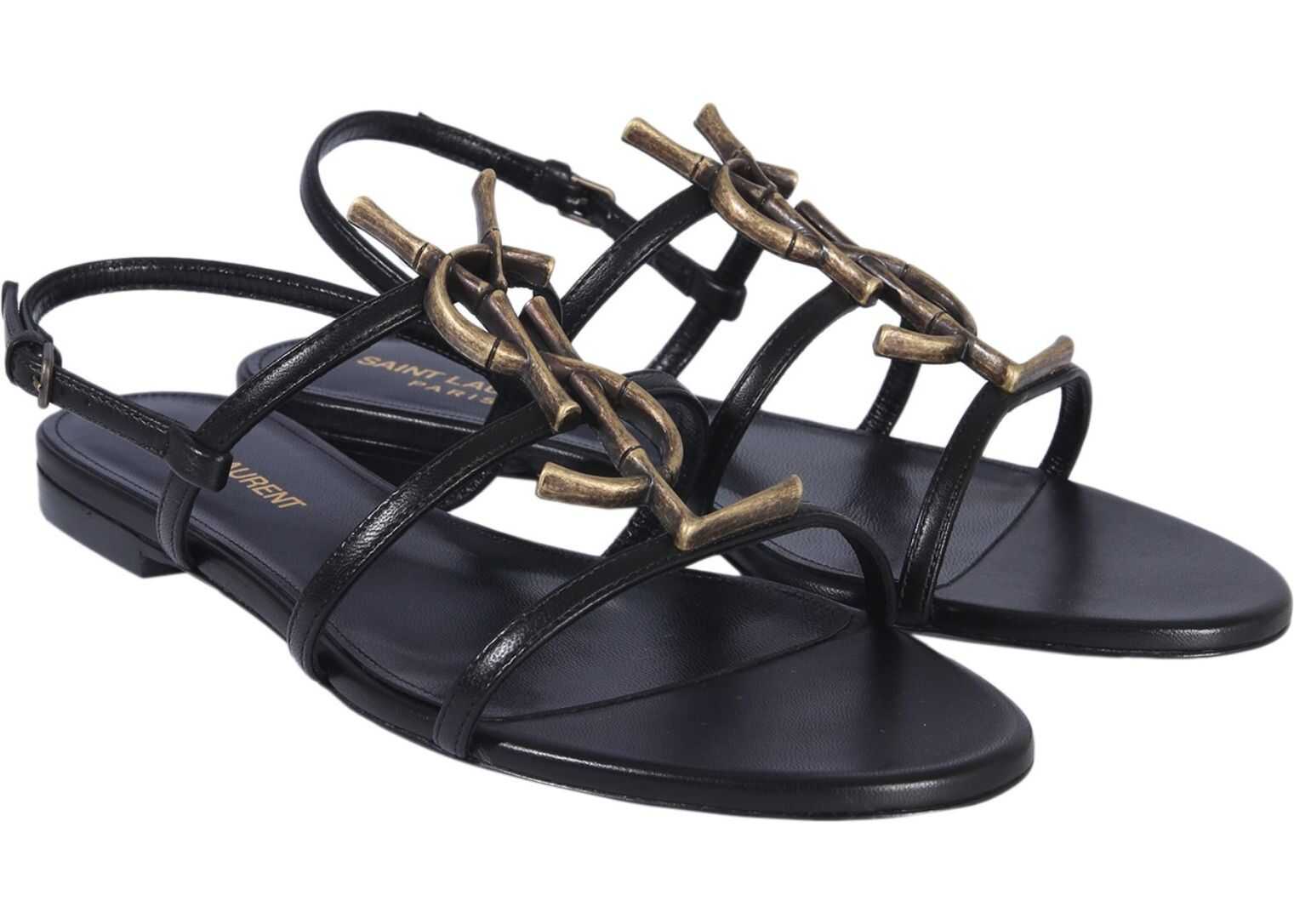 Saint Laurent Cassandra Sandals BLACK