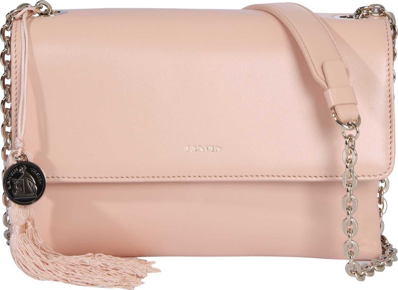 Lanvin Small Sugar Shoulder Bag NUDE