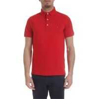 Tricouri Polo Polo In Red Pique Cotton Barbati