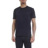 Tricouri Calvin Klein Blue T-Shirt With Ck Logo Embroidery
