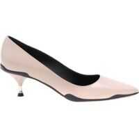 Pantofi cu toc Pointy Pumps In Powder Pink Leather Femei