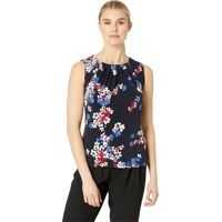 Bluze Floral Print Bead Neck Knit Top Femei