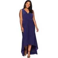 Rochii elegante Plus Size High-Low Draped Front Jersey Gown* Femei